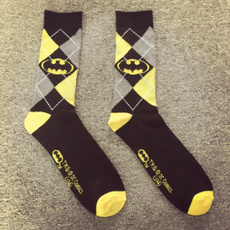1Pair Printing Knitted Batman Superhero Accessories Classical Middle Long Socks Man Male Socks