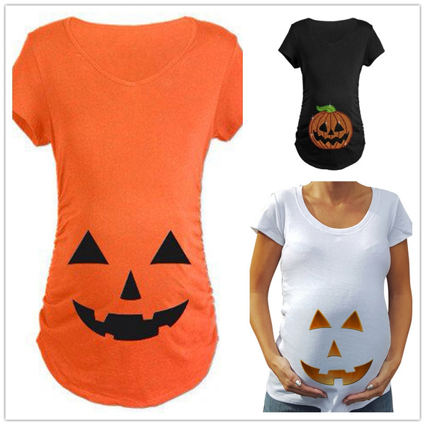 Funny Tops For Pregnant Woman Pumpkin 