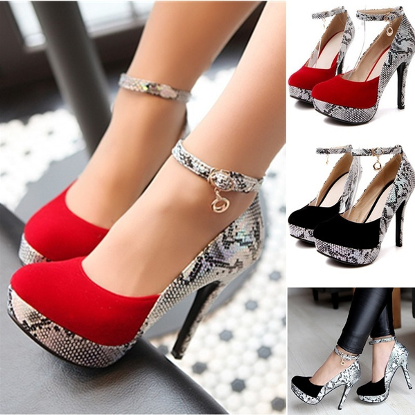 snake print pumps shoes