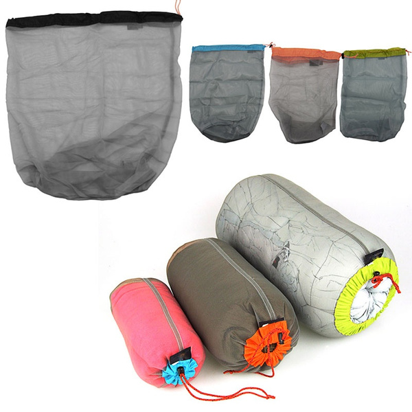 Tavel Camping Sports Ultralight Mesh Stuff Sack Drawstring Storage Bag