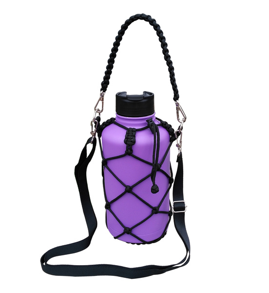 SendCord Paracord Handle for Hydro Flask Wide Mouth Water Bottles - Easy  Carrier with Survival-Strap, Safety Ring, and Carabiner - Fits Wide Mouth  Bottles 12 oz to 64 oz -PU 
