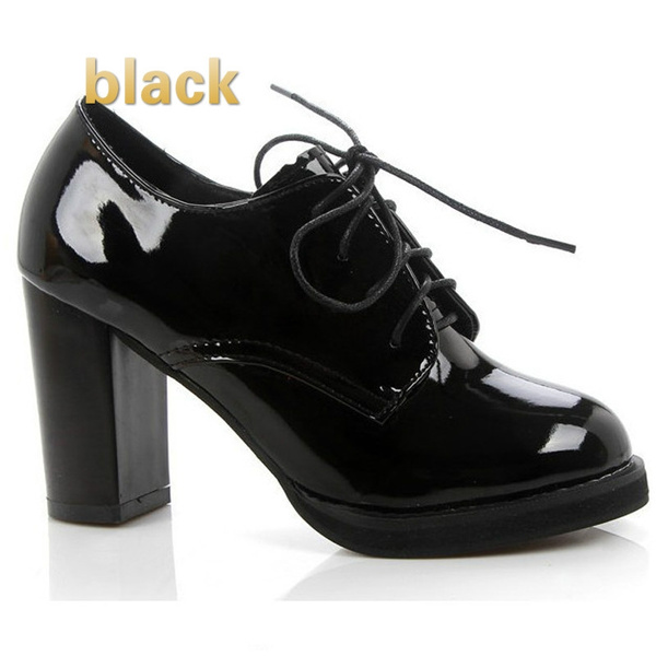 Women's high heel hot sale oxford shoes