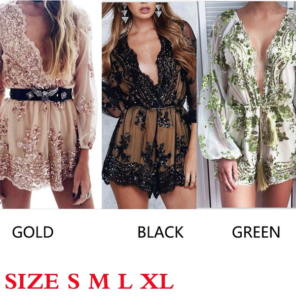 Simplee Autumn Gold Sequin Embroidery 