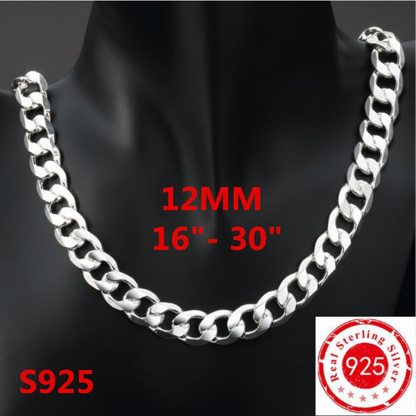 16-30inch 925 Sterling Silver Chain Necklace Wholesale for Women Men Hot Sale