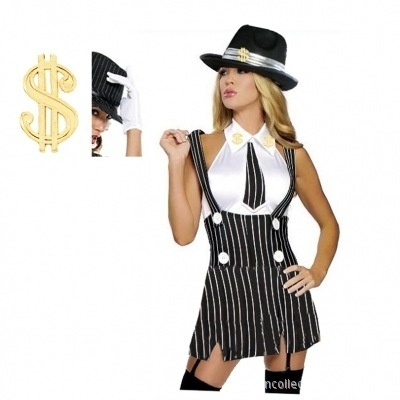 Gangster girl fancy dress sale