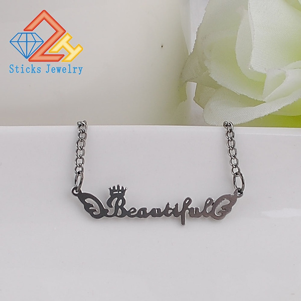 Alison on sale font necklace