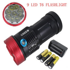 9xcreexmlt6led, flashlight4x18650charger, aluminumalloyflashlight, led