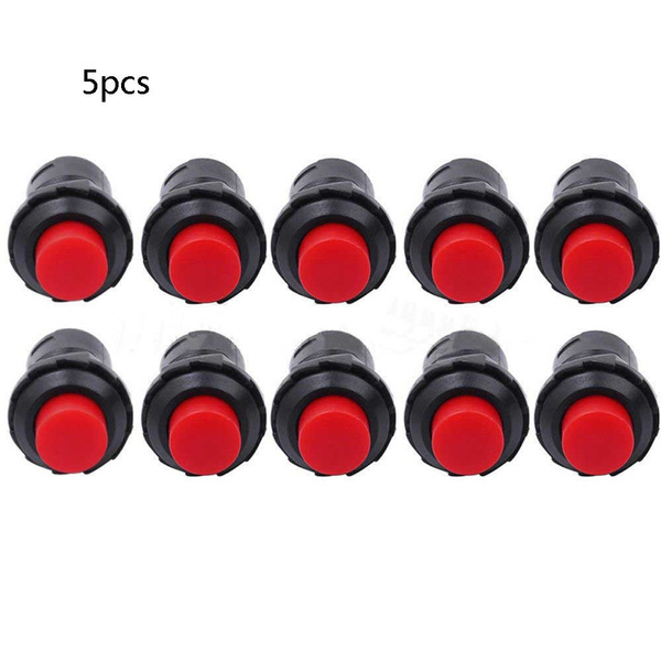 Momentary Round Push Button Switch 12mm SPST Red On- Off 