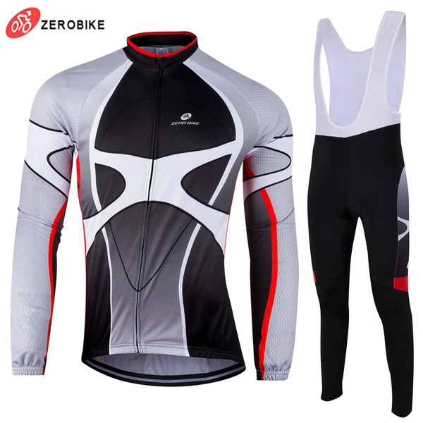 New Men's Road Bike Team Clothing Long Sleeve Jersey Pants Kits Riding ...