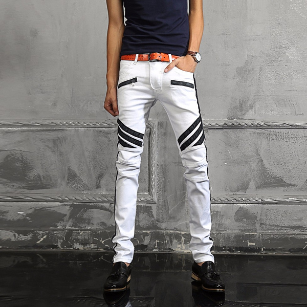 stylish white jeans men