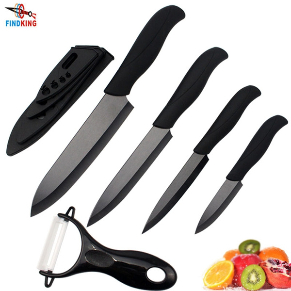 Ceramic Knife Set Black, Black Findking Ceramic Knife