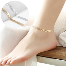 Women Trendy Chain Gold Ankle Foot Bracelet Arrow Anklet Summer Beach Jewelry