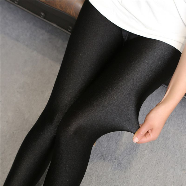 Lady Slim Leggings Fashion New Style Hot Shine Legging Girl Black Leggings  Summer Autumn Fitness Pant