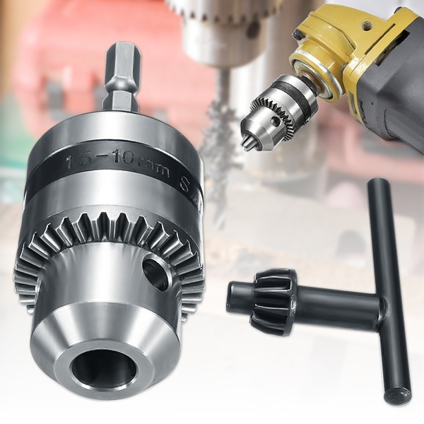 1 5 10mm Steel Drill Chuck Driver Converter Bit Adapter 3 8 24unf 1 4 Hex Shank Key Adapter Hardware Tool Wish