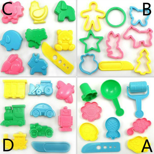 9PCS/Set Play Doh Tools Color Play Dough Model Tool Toys Creative