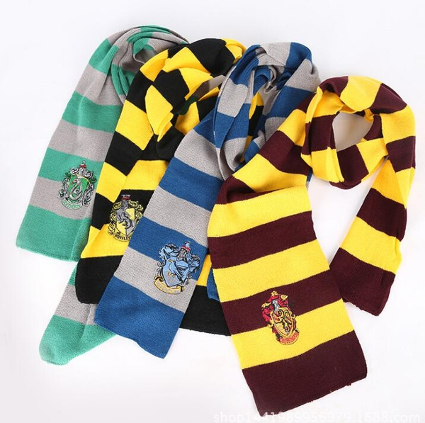 Harry Potter Vouge Hufflepuff House Cosplay Knit Wool Costume Scarf Wrap 