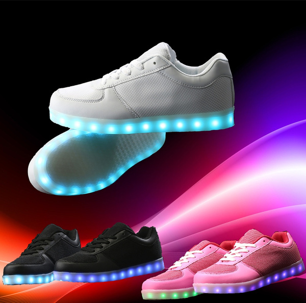 LED Shoes Lightup Dancing Sneakers Women Colorful Glowing Casual