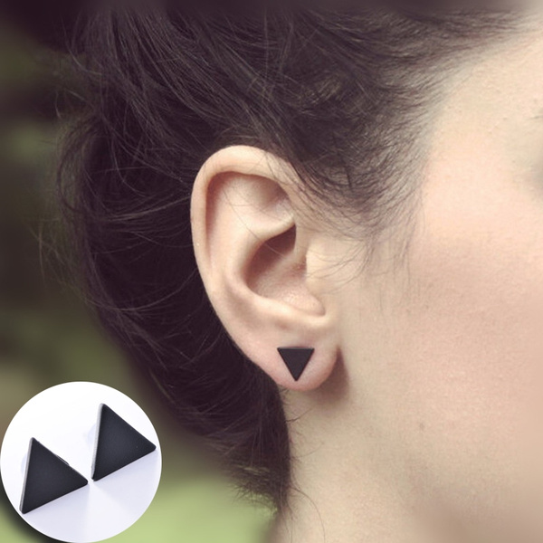 black triangle earrings