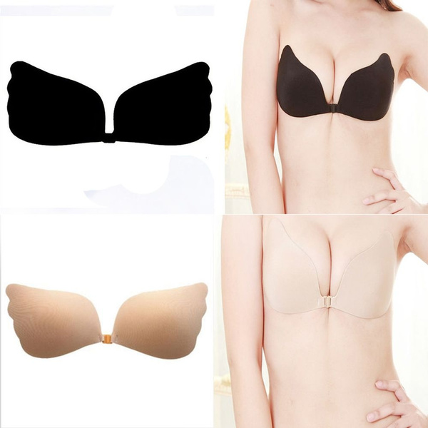 Strapless Backless Silicone Self-Adhesive invisible Bra for Wedding Party  Swim