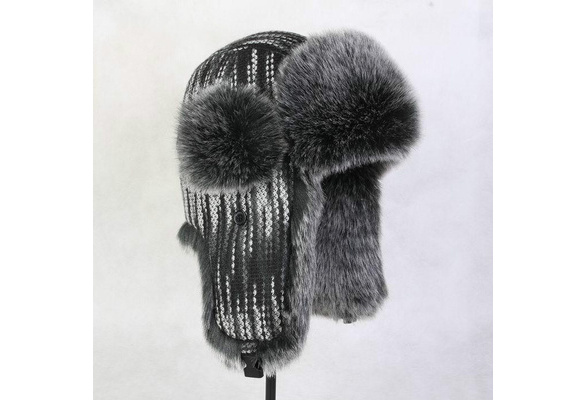 Men Winter Trapper Hat Cap Fur Ski Russian Ushanka Beanie Vintage Warm Wish - ushanka roblox