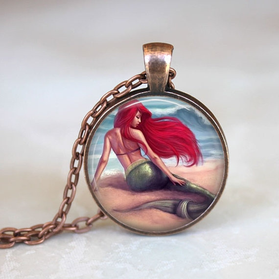Ursula Necklace Disney Inspired the Little Mermaid Necklace Ariel Shell  Necklace - Etsy