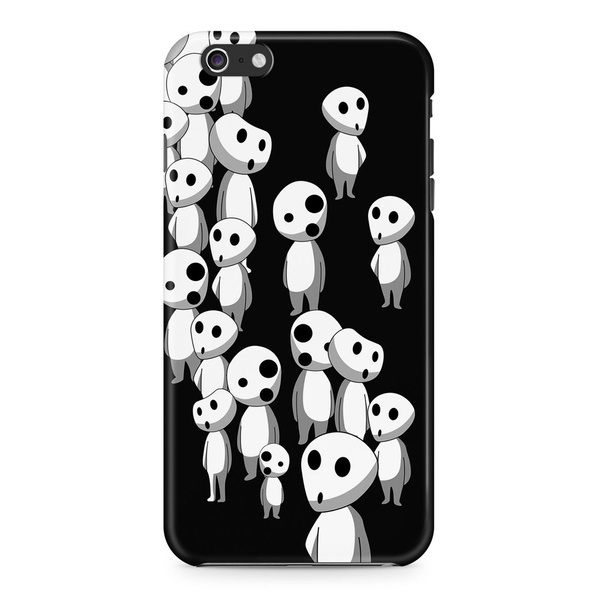 Princess Mononoke Kodama Spirits Black Pattern Phone Case for