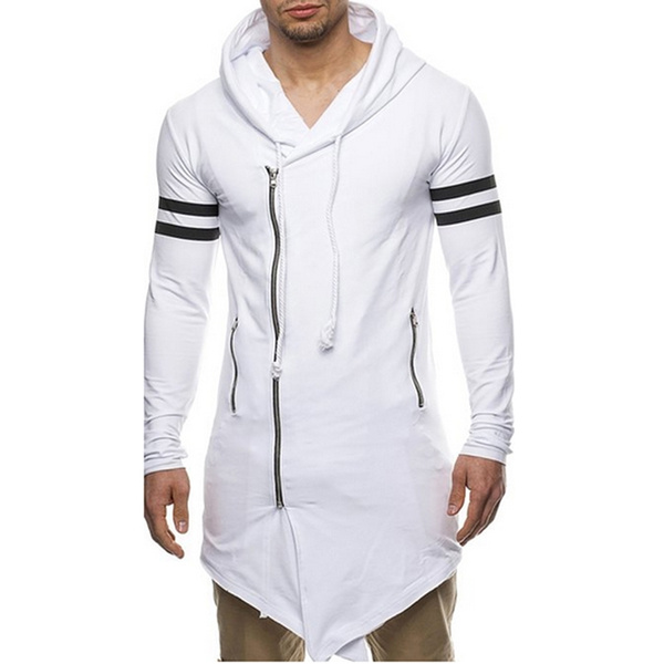 Hooded t shirt sale with zip