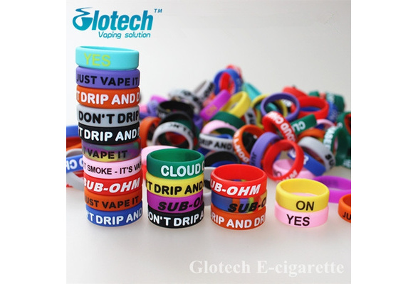 vape bands 100PCS Silicone rubber band ring Non Slip decorative vape band for  mechanical mods RDA RBA vape