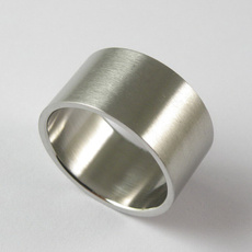 12mm Stainless Steel Super Wide Flat Ring Thumb Matt Rings for Men Women Punk Accessories