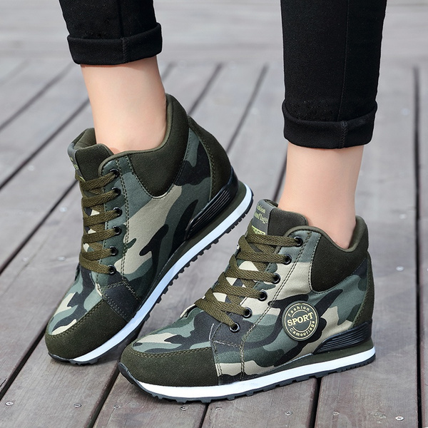 wedge sneakers camouflage