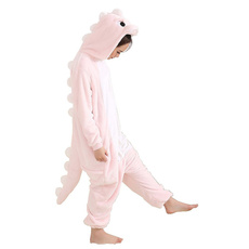 dinosaurcartoonpajama, pink, Fleece, dinosaursonesiepajama