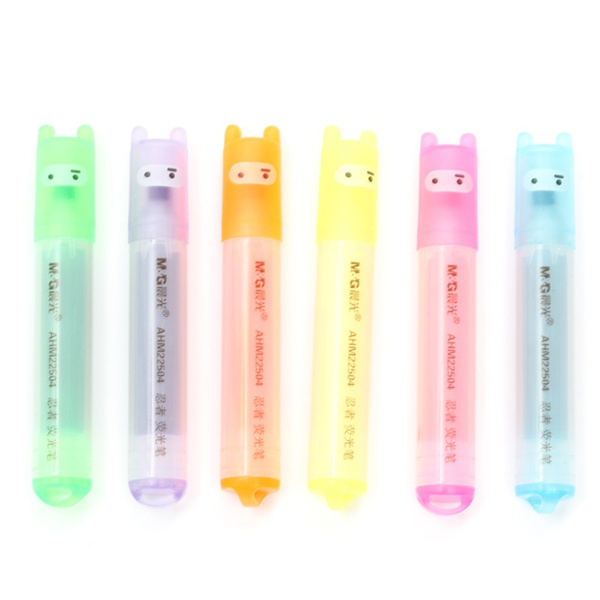 6 pcs/lot rabbit mini highlighter pen marker pens kawaii stationery  material escolar papelaria writing school supplies Online Sales Promotion, Wish