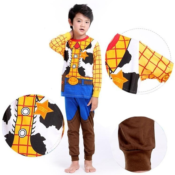 Yrs1-7 Toy Story Woody Boys Toddler Pajamas Kids PJ Sleepwear Costume ...