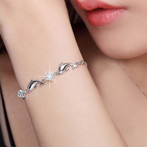 Silver Moon American Diamond Bracelet – Kattam