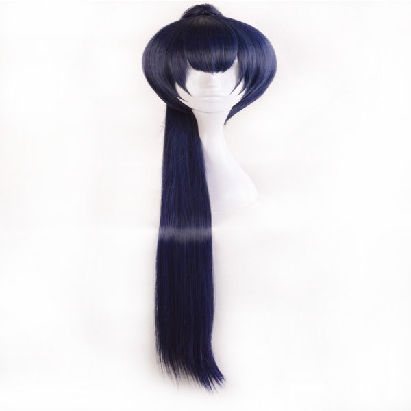 navy blue cosplay wig