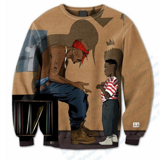 New Fashion Mens Womens Tupac X Kendrick Lamar Funny 3d Print Casual Sweatshirt Wish