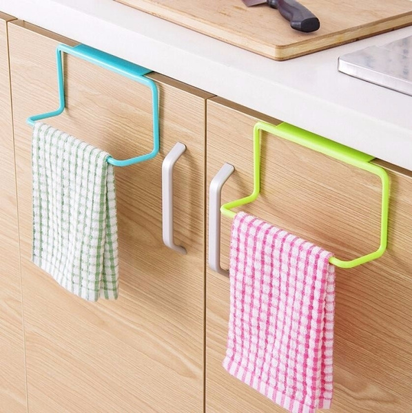 Over Door Tea Towel Rack Bar Hanging Holder Rail Organizer Bathroom