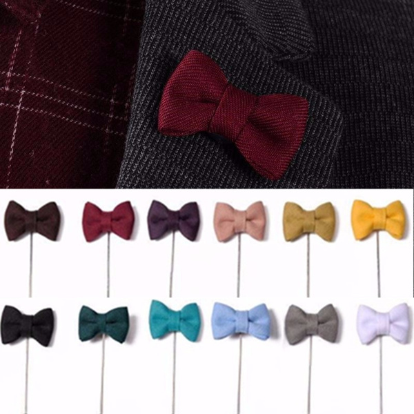 Fashion Men Jewelry Lapel Pin Brooches Bowknot Shape Men's Brooch Pins ...