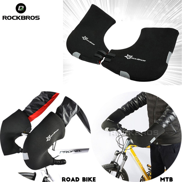 MTB Road Winter Cycling Gloves Warmers Cover Bike Handlebar Mittens CHK