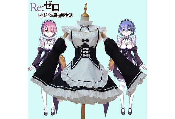 Re：Zero Rem Ram Cosplay Maid Installed Anime Dress | Wish