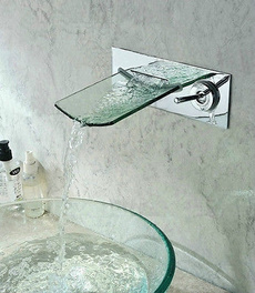 Faucets, Wall Mount, waterfallbathtubfaucet, Glass