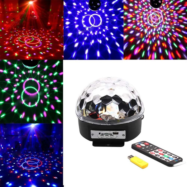 GUIGSI LED Small Magic Ball Lamp USB Mini RGB LED Bulb 4W Stage Light Sound Control Club Pub Disco Party Music Crystal for Android IOS