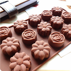 15 Cavity Silicone Flower Rose Chocolate Mold Cake Soap Candy DIY Fondant Mould