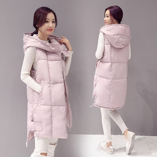 A2Z Kids Girls Down Vest Fashion Oversized Lilac Hooded Quilted Gilet Padded Long Line Vest Jacket Long Sleeveless Coat Urban Winter Wear