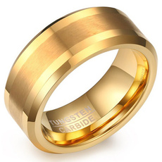 goldplated, tungstenring, Fashion, gold