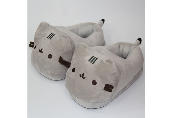 Pusheen Plush Slippers Cozy Fuzzy Anti slip New With tags faux fur culturefly 