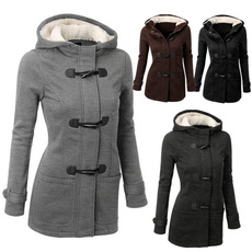 Winter Warm Womens Claw Clasp Wool Blended Classic Pea Coat Jacket