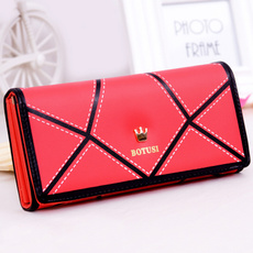 Fashion Women Wallets Good Quality PU Leather Long Lady Handbags Crown Coin Purse Moneybags Clutch Wallet Cards Holder Bags Burse
