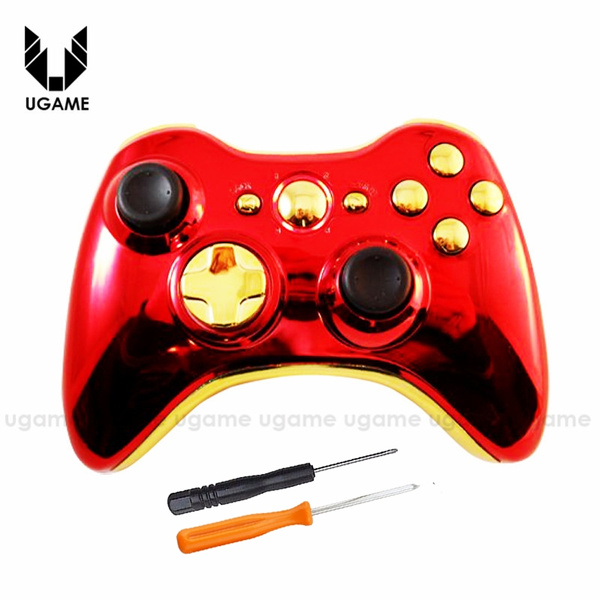 Iron Man Themed Red & Gold Chrome Custom Controller Chaos XBOX 360