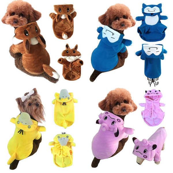 Ropa de invierno para perros Pokemon de alta calidad Psyduck / Clefairy /  Snorlax / Eevee Fleece Cute Puppy Hoodies Coat | Wish